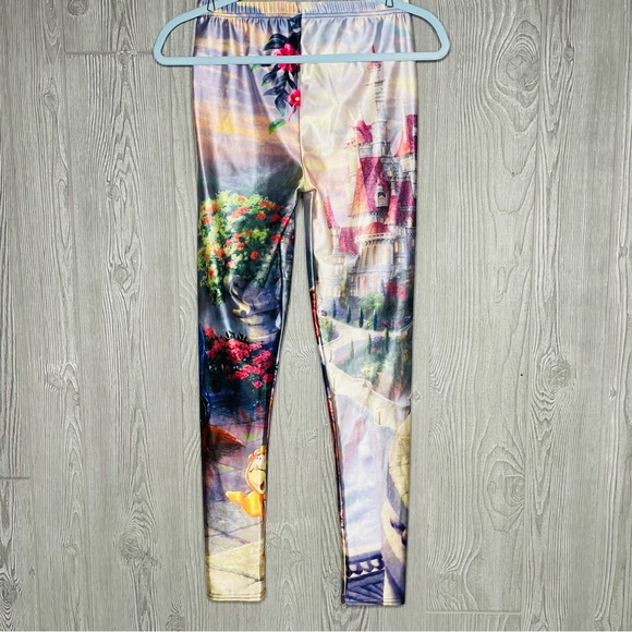 Beauty and the beast lotus leggings kids large Disney beauty and the beast - Picture 5 of 6